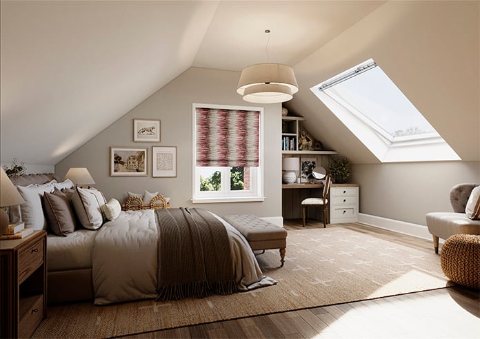 Highbury, Rosso - Roman Blind - Image 7